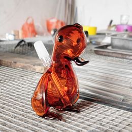 4,7 pouces en verre huile tampon plaques à eau colorées colorées mignonnes tabagons pingouin épais en verre bangs percolatateur au narguilé avec un bol transparent conjoint de 14 mm pour les fumeurs