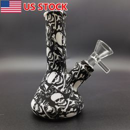 4,7 inch siliconen rookpijp waterpijp waterpijp bong bubbler pijpen + glazen kom