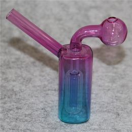 4.72 Inch Mini Glas Olie Brander Bong Waterleidingen met Dikke Waterpijp Pyrex Recycler Hand Dab Bongs voor Roken kleine Rig Pijp bubble