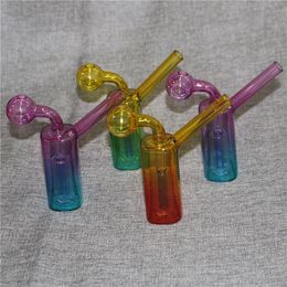 4,72 Zoll Mini Glas Ölbrenner Bong Wasserpfeifen mit Recycler Dab Rig Handbongs Dickes Pyrex berauschendes Glas Shisha Ash Catcher