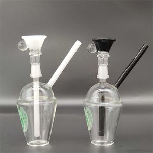 4.7 pulgadas Hookah Starbucks Cup Glass bong Mini Water Pipes dap rig y Oil Rigs Tabaco Fumar Bubbler Smoke Pipes Bongs Botellas