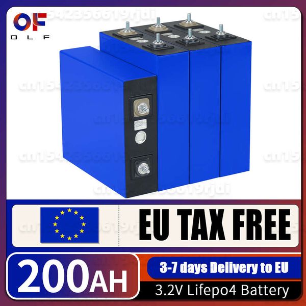 4/8/16/32 pièces 200Ah Lifepo4 batterie rechargeable 12V 24V 48V 3.2V Grade A Lithium fer Phosphate prismatique tout nouveau RV solaire