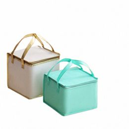 4-8 pouces Pearl Cott gâteau sac isolé pochette de transport refroidisseur boîtes de rangement sacs à déjeuner thermique pique-nique alimentaire Ctainer m10P #