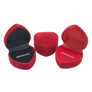 4 8 cm 4 8 cm organisateur de bijoux boîte à bagues en velours rouge boîtes de rangement mignonnes petite boîte-cadeau pour bagues boucles d'oreilles pendentif collier entier P189b