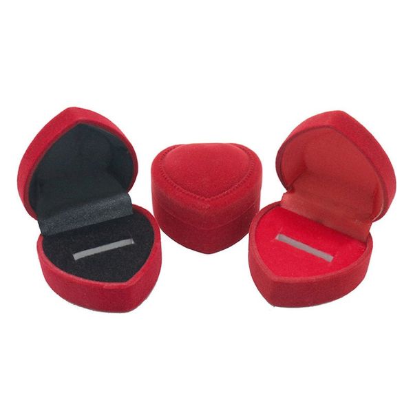 4 8cm 4 8cm Organizador Joyery Red Velvet Ring Box Almacenamiento Cajas lindas Caja de regalo Pequeñas Pendientes Collar Pendente Precio al por mayor 298L
