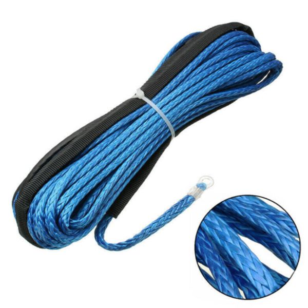 4.8 mm*15m (2.5 toneladas) Cable de recuperación de la línea de cuerda del cabrestante sintético para la cuerda de remolque del cabrestante ATV UTV Boat