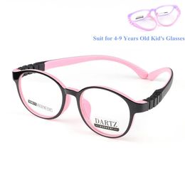 Lunettes rondes TR90 pour enfants de 4 à 9 ans, verres de Prescription pour myopie, caoutchouc de Silicone, œil de chat, lunettes roses pour filles, 240108