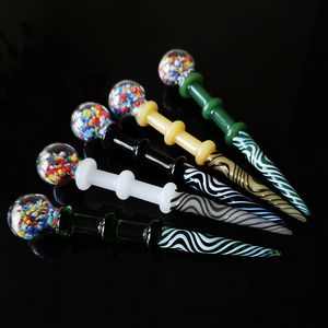 4.9 pouces Cire Dabber Carb Cap Cire Verre Dabber Bâton D'huile Sculpture Outil Dab Nail Pour Dab Nail et Quartz Nails DAT02-4