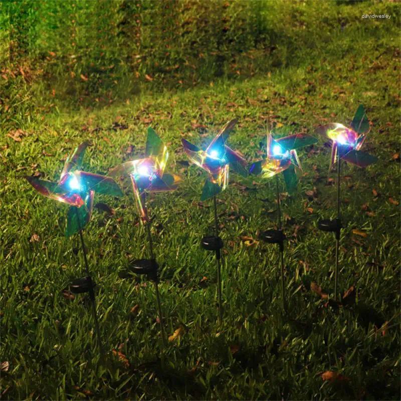 4-blade Rotating Windmill Solid Product Quality Perfect Solar Powered Light Outdoor Waterproofing Underground Lights