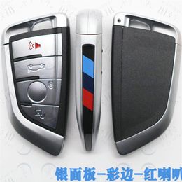 Carcasa para llave de coche con tarjeta inteligente de 4 botones para BMW 1 2 7 Series X1 X5 X6 X5M X6M Clase F, funda para mando a distancia, inserto Blade230c