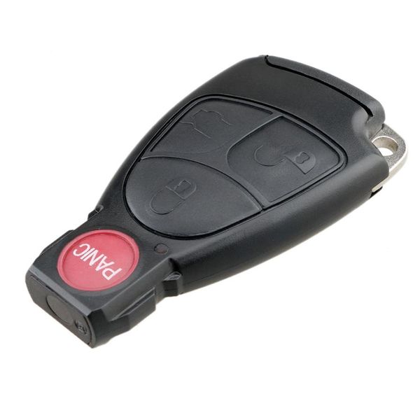 4 botones (3+Panic) Llave de automóvil Case de carcasa de carcasa Cubierta remota de llave inteligente con Balde y soporte para la batería para Mercedes Key_2112887420