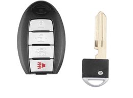 4 boutons outils coque de couverture à distance intelligente pour Nissan Teana Sunny Tiida Livina Sylphy entrée sans clé Fob porte-clés sans rainure Car6007386