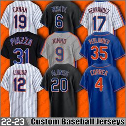 4 Carlos Correa Baseball Jersey Pete Alonso Francisco Lindor Brandon Nimmo Justin Verlander Jerseys Edwin Diaz Kodai Senga Mike Piazza Tom Seaver Mark Canha XCVSDV