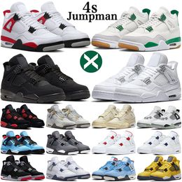 4 Casual Schoenen Heren Dames Jumpman 4s Pine Green Seafoam Military Black Cat Midnight Navy Photon Dust Oreo Red Thunder Bred Heren Trainers Outdoor Sneakers