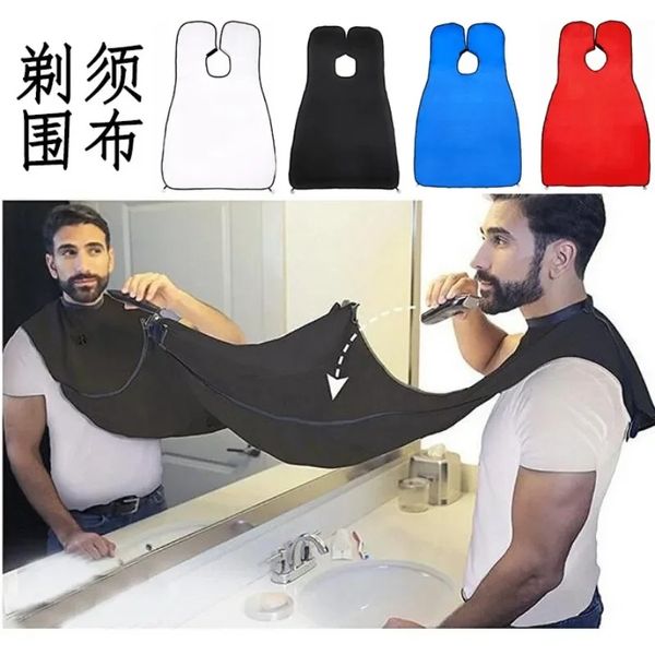 4 couleurs noir, blanc, rouge, bleu, teinture des cheveux pour hommes, rasage, barbe portant une jupe en tissu avec sac de tissu, aspiration, la barbe styli