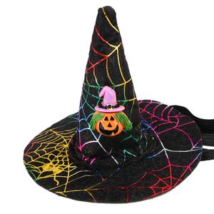 4 Kleur Halloween Honden Kostuum Dog Apparel Wizard Hoed Pumpkin Cap voor Kleine Doggy Cat Puppy Kittens Accessoires Owl Bat A89