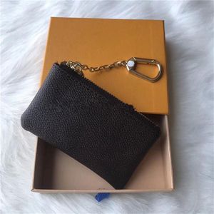 4 couleurs KEY POUCH Damier cuir détient de haute qualité mode classique femmes porte-clés porte-monnaie petit cuir Key Wallets308L