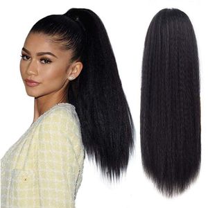 Pelucas largas de la extensión del pelo rizado de la cola de caballo de 4 colores para las mujeres negras africanas