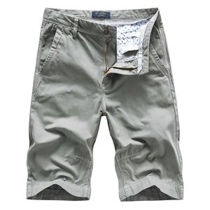 4 couleurs hommes Cargo Shorts été Style classique 100% coton décontracté Bermuda Section mince pantalon court homme marque 210322