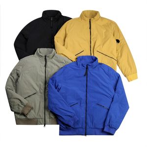 4 kleuren heren shirt jas enkele lens ritsrust vest sweatshirt lange mouwkraag katoenen jas