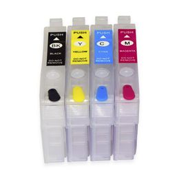 Cartucho de tinta recargable T220 T220XL de 4 colores para Epson XP-320 420 424 WF-2630 2650 2660 2750 2760 sin Chip319e