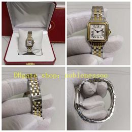 4 couleurs avec boîte papiers montre pour femme petite taille 22 mm W2PN0006 WSPN0006 Sier cadran dames or jaune quartz Everose femmes bicolore bracelet montres