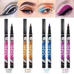 4 colores 36H Black Eyeliner Pencil impermeable Liner de ojo largo duradero Liquidación Liquid Pen Precision Smooth Beauty Tool de maquillaje de maquillaje de belleza