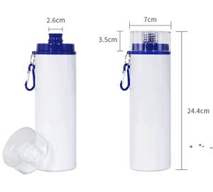 4 colores 750 ml Tazas Sublimación Espacios en blanco 25 oz Botella de agua Vaso Viaje Deporte Taza de aluminio Taza para beber Cliente DIY con RRD13462 SEAWAY