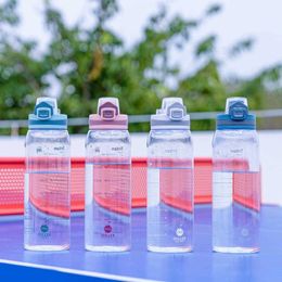 4 kleuren 900ml Praktische Lekvrije Gym Bidon Sport Supplies Drink Fles gemakkelijk schoon te maken voor Student Y0915