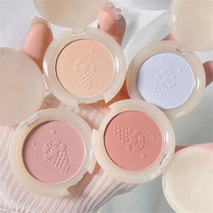 4 kleuren blush palet mineraal poeder langdurige natuurlijke wangcontour tint perzik roze blauw gezicht blusher cosmetica wang blush