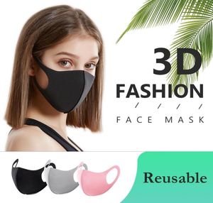 4 kleuren mode herbruikbaar masker gezichtsmaskers voor volwassenen neusbescherming katoenen maskers Antistofmaskers stofdicht kindermasker gezichtsmondafdekking3188677