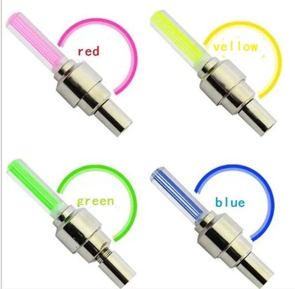 4 couleurs Firefly buse à gaz lumières rayon LED roue Valve tige bouchon pneu mouvement néon lampe pour vélo vélo voiture moto lampe