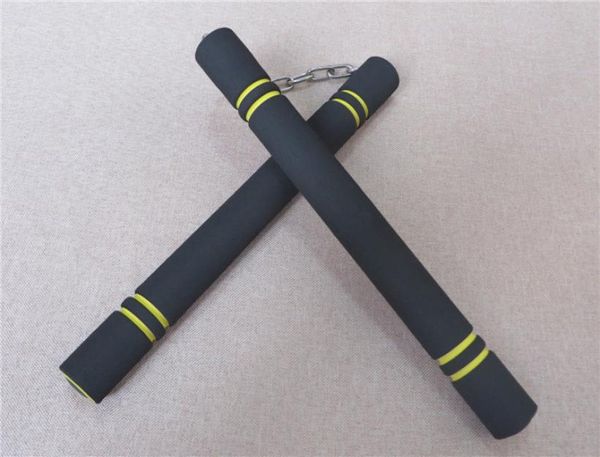 4 colores buena calidad niños adultos esponja de seguridad doble corte varilla entrenamiento principiante principiante nunchakus fuertes nunchuks entero259s8434456