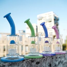 4 kleuren waterpijp 5 mm dikke glazen bongs splash guard koepel vogelkooi perc olie dab rigs 14 mm vrouwelijke gewricht met komwaterpijpen