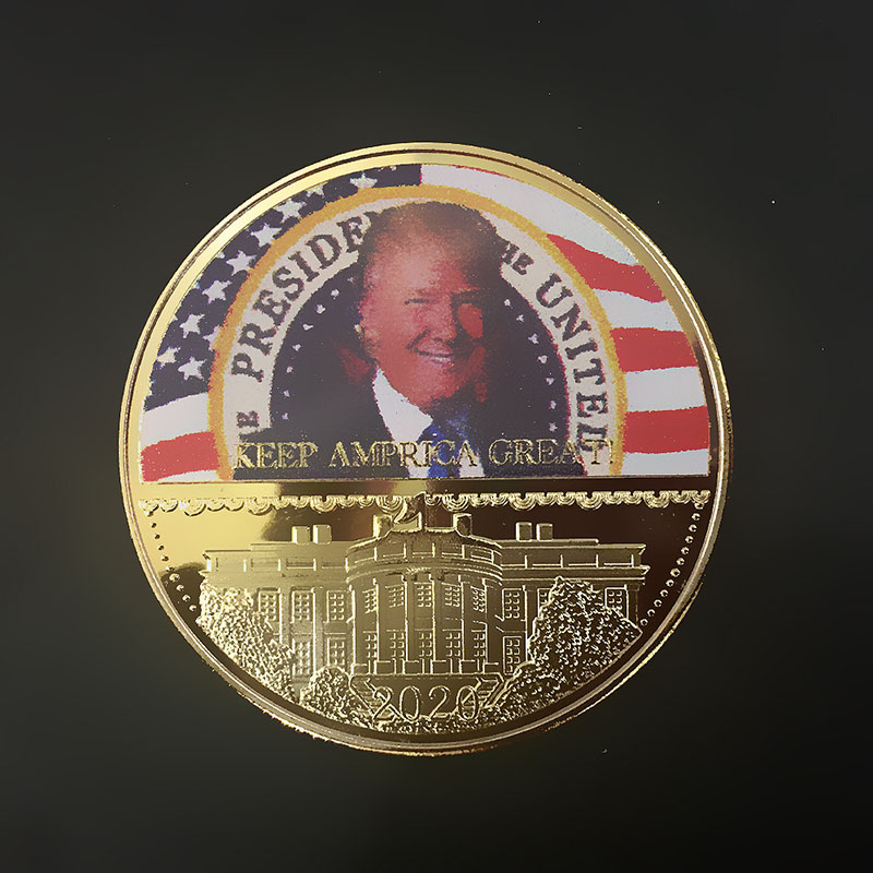 12スタイルトランプゴールデン記念コインシルバーメタルマークアメリカグレート再びコイン
