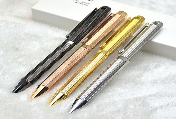 4 couleurs Luxury Unique Full Metal Square Barrel Ballpoint Pens Stationnery Office Business Fournisseur Type Rotation Type Rotation Write8029156