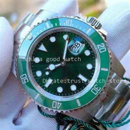 Reloj para hombre de 4 colores Super Factory 40MM Negro Verde Azul Cerámica Bisel V12 Versión Cal 3135 Movimiento automático 904L Acero Wat215s