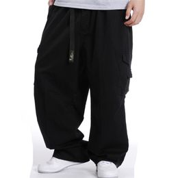 4 kleuren heren broek retro elastische taille overalls broek hip-hop stijl casual sport mode