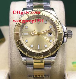 Relojes de pulsera para hombre de 40 mm con calendario, pulsera de cristal de zafiro, relojes de pulsera automáticos de acero y oro para hombre