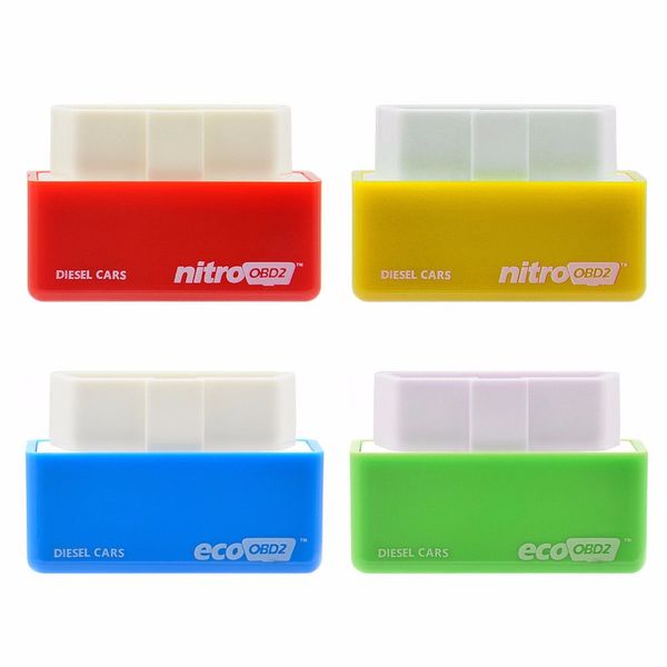 Boîte de réglage de puce ECU Nitro OBD2 EcoOBD2, 4 couleurs, prise OBD NitroOBD2 Eco OBD2 pour voitures, 15% d'économie de carburant, plus d'énergie