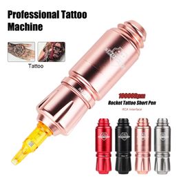 4 colores Rocket Tattoo Pen Rotary Gun Motor Machine para RCA Socket Batería Alimentación Suministros de maquillaje permanente 240311