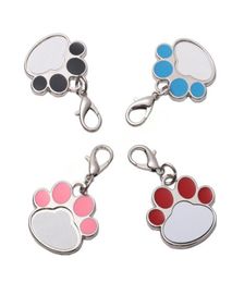 4 couleurs Sublimation porte-clés vierge pendentif colliers créatifs en forme de patte de chat porte-clés transfert de chaleur porte-clés bricolage porte-clés pour animaux de compagnie9465706