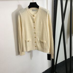 Suéter de 4 colores, abrigo, cárdigan de lujo, chaquetas, abrigos de punto con cuello redondo, prendas de vestir exteriores con encanto de punto con personalidad, suéteres clásicos, ropa