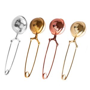 4 couleurs thé infuseur outils en acier inoxydable théière passoire à thé boule café vanille épices filtre diffuseur ménage cuisine accessoires