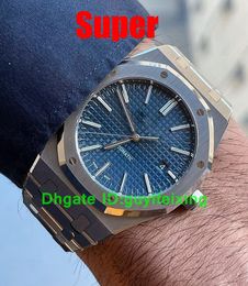 Relojes para hombres para hombres U1 de 4 colores 15400 Dial de gris mecánico automático de acero inoxidable zafiro luminoso Tapa de la parte inferior transparente Relojes de pulsera automáticamente