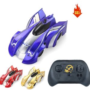 4 couleurs mur course télécommande dérive clignotant course jouets Anti gravité jouet pour enfants RC voiture modèle cadeau 220628