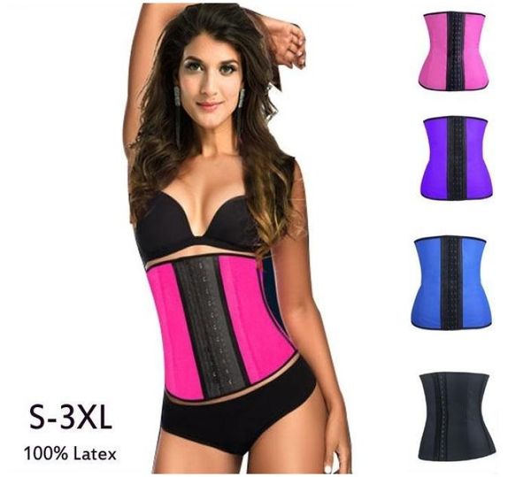 4 couleurs femmes latex caoutchouc taille formation cincher sous le buste corset corps shaper shapewear taille minceur ceinture shaper s3xl4588226