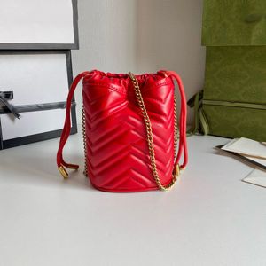 4 colores Top diseñador de lujo Mini Bucket Bag Bolsos de hombro Bolso de moda para mujer bolsos de cuero bolso al por mayor correa de hombro extraíble 575163
