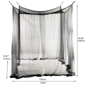 4 Corner Post muggen Netto Luifel bedgordijnen voor volledige koningin king size bed anti -muggengaten voor patio binnenshuis buiten