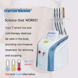 4 Cryo-handvatten Vetbevriezing Figuursculptuurapparaat Cryolipolyse EMS 2 in 1 Pijnverlichting Warmte/koeling Optioneel Fysiotherapieapparaat